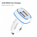QOOVI 44W 3 USB PD auto kiirlaadija mobiiltelefoni mobiiltelefoni laadija iPhone'i jaoks Xiaomi kiire USB kaasaskantav laadija LED auto mobiiltelefoni adapter 2A valge