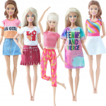 5x nukuriided Barbie nukkudele armsad kleit seelikud joogap&uuml;ksid topid 1/6 11,5 tollise nuku kinkekomplekt t&uuml;drukule m&auml;nguasjale