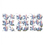 3 lehte kokkup&otilde;rkevastased aknakleebised, vikerkaare lehed, teemaaknad, klambrid, eemaldatavad PVC-klaasid mitmev&auml;rviline