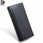 Meeste rahakott, pikk sidurikott, nahast multifunktsionaalne retropandlaga rahakott naistele tumesinine v&auml;rv