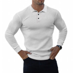 Muscleguysi uus s&uuml;gismees, mugav POLO T-s&auml;rk pikkade varrukatega &auml;riline vabaaja &uuml;hev&auml;rviline pullover M must
