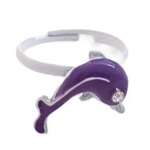 Les Tr&eacute;sors De Lily [R8381] &ndash; lilla lastes&otilde;rmus  Le Monde de Coralie  (delfiin) - 15x13mm lilla