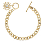 Les Tr&eacute;sors De Lily [R4517] &ndash; disainterasest k&auml;ev&otilde;ru 'Cl&eacute;opatra' valgest kullast - 18 mm valge