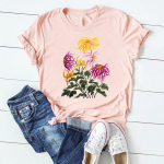 (Aasia suurus) Naised Plant Armas lillesuund Armas l&uuml;hikeste varrukatega T-s&auml;rk naiste riided Suvine mood vabaaja graafiline T-s&auml;rk XXL