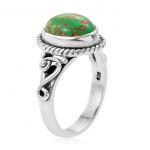 Vasest t&uuml;rkiis kalliskivist s&otilde;rmus t&auml;iskivist 925 h&otilde;bedast kivist kinnituss&otilde;rmus naistele kingiidee v&auml;&auml;riskivide ehted, 5,1 grammi 5