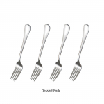 Moodne h&otilde;bedane roostevabast terasest s&ouml;&ouml;giriistade komplekt s&ouml;&ouml;giriistade komplekt s&ouml;&ouml;gin&otilde;ud nuga kahvel lusikas k&ouml;&ouml;giriistad l&auml;&auml;ne lauan&otilde;ud 4pcs-dessert fork