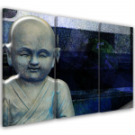 Kolmeosalise pildiga l&otilde;uendiprint Buddha Feng Shui meditatsioon 60x40 sinine