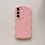 Wave Border &uuml;hev&auml;rviline Samsung A54 A73 A33 5G Galaxy S23 Ultra A71 A52 S22 S21 FE A34 5G TPU p&otilde;rutuskindel kate koos randmepaelaga Samsung S22