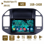 9-tolline Android-autoraadio Mitsubishi Pajero V73 2008-2011 auto multimeediumipleier DVD k&otilde;larid peakomplekti heli WIFI 1+16 GB