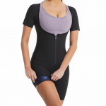 Women's Sauna Sweating Bodysuit 3 in 1 Slim Full Body Shapewear Waist Trainer Corset Loss Fat Fitness Jumpsuit 2XL