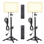 Andoer 2 Pack LED-videovalgusti komplekt 45W fotograafia t&auml;itevalgusti paneel 2800K-6500K reguleeritav EU Plug