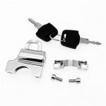 1 komplekt 7/8'' 22 mm mootorratta k&auml;epideme universaalne kiivri lukk 2 v&otilde;tmega Moto turvaluku tabaluku komplektid Yamaha BMW Kawasaki jaoks