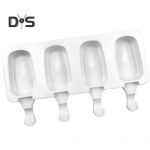 Vastupidav Ice Lolly vormi BPA-vaba deformatsioonivastane suvine j&auml;&auml;tisevormi kandik valge