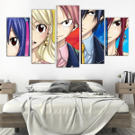 5 t&uuml;kki Fairy Tail Canvas Print Maalimise plakat Kodukaunistus Elutuba Cuadros Decoraci N Dormitorio Plakat Anime Tableau Mural 20x35cm*2 20x45cm*2 20x55cm*1