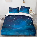 3D kodu voodipesu Universe Star Sky tekikate Queen King t&auml;issuuruses Twin Planet Print t&auml;iskasvanutele m&otilde;eldud laste tekikate ja padjap&uuml;&uuml;riga voodipesu UK Single 135x200cm