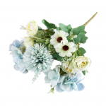 Kunstlik segalillede realistlik pannikudumine teeroosist kr&uuml;santeemist siidist v&otilde;ltsitud pulmakimp roheline