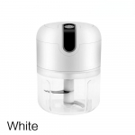 1 tk 250 ml USB laadimisega kaasaskantav toiduhakkija Intelligentne elektriline mini k&uuml;&uuml;slauguhakkija 250ml-3 blade valge