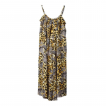 XITAO Fashion Leopard Pattern Goddess vabaaja varrukateta lahtised elegantsed kombinesoonid WLD16530 One Size kollane