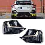 Honda Civic Luukp&auml;ra jaoks - Auto Tagumise Kaitseraua Udutule Lambi Trimm Raami Katte Kaas 1pc left white