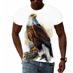 Suvised mehed Huvitavad Eagle Graphic T-s&auml;rgid Isiksus Casual Animal Bird Muster T-s&auml;rk Moesuund Tr&uuml;kitud T-s&auml;rgid Top XL