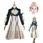 Anime Violet Evergarden Cosplay Parukas Peakate Kindakost&uuml;&uuml;m naistele Halloweeni j&otilde;ulupeo kost&uuml;&uuml;mid L-(Costume+Wig)
