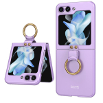Luksuslik &uuml;li&otilde;huke metallist r&otilde;ngaga telefoni&uuml;mbris Samsung Galaxy Z Flip 5 5G kaanega koos r&otilde;ngaskaamera kaitsega p&otilde;rutuskindel Coque Fundas For Z Flip 4 lilla