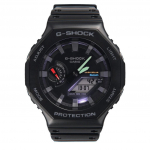 Casio G-Shock Analog Digital Mobile Link must vaigust rihm, vastupidav p&auml;ikeseenergia GA-B2100-1A 200M meeste k&auml;ekell