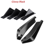 6 tk universaalset Ford Mustang GT 40 cm tagumise kaitseraua splitteri katet + kumerat difuusorit, haiuimede spoilerit Glossy Black