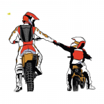 Mootorratturite s&otilde;prusele Isekleepuv autokleebis Veekindlad autodekoratsioonid A-15cm-Longest Side