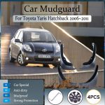 Auto porikaitsmed Toyota Yaris Vitz XP90 luukp&auml;ra 2006~2011 jaoks poritiiva laiend pritsmekaitse porilapatsid dekoratiivne auto 2006~2011 must