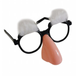 Naljakad nina maskeerimisprillid vuntside ja kulmudega Uudsus Naljakad Vanameheprillid Halloweeni v&otilde;ltshabemeprillid Kingitused valge