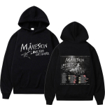 Maneskin Louds Kids Gets Louder Tour Graafilised kapuutsid Itaalia rokkb&auml;ndi Suured dressipluusid Unisex naiste vintage riided Kpop M black