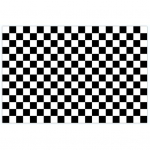 Area vaip Retro peene t&ouml;&ouml;tlusega pol&uuml;ester Moodne malelaua mustriga voodivaip kodutarbed must