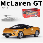 1/36 skaala Welly McLaren GT sulamist automudel survevalu metallist m&auml;nguasjas&otilde;idukid automudel K&otilde;rge simulatsioonikollektsioon Laste kingitused 1/36-11.7x5.2x3.3cm kuld