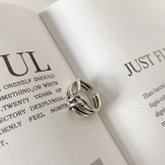 925 Sterling h&otilde;bedane trendikas laius pind s&otilde;lm m&auml;his Tai h&otilde;beda v&auml;rvi s&otilde;rmus Vintage avatud s&otilde;rme s&otilde;rmus naistele Ehted S-R740 Resizable