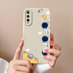 Huawei Y5 Y6 Y7 Y9 Prime Y9S Y7A Y9A P Smart Pro telefoni korpuse kate P&otilde;rutuskindel matt kukkumisvastane vedel pehme silikoon Astronaut Huawei kaitseraua jaoks Huawei P Smart 2021