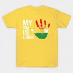Naiste suvised moer&otilde;ivad T-s&auml;rk Kuristan Flag My Dna Is Kurdish Kurdish Flag Print T-s&auml;rk Suvine vabaaja &otilde;huke T-s&auml;rk XS kollane