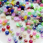 Sega 8mm &uuml;lierksad AB v&auml;rvi pool&uuml;mmargused helmed isetehtud dekoratiivtarvikud Ehted dekoratiivhelmed 60tk/partii mitmev&auml;rviline