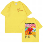 Bad Bunny Un Verano Sin Ti Graafika T-s&auml;rk Unisex Riided Mood Hip Hop L&uuml;hikeste varrukatega Suured T-s&auml;rgid Unisex t&auml;navar&otilde;ivad XL