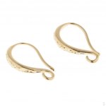 1 Pair copper material gold Plating Dangle Earring Hooks Jewelry Making Supply plaatina