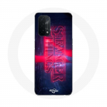 Oppo A74 5G Stranger Thingsi logo l&auml;bipaistev &uuml;mbris, 2022. aasta 4. hooaja treiler