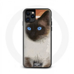 Iphone 13 Pro Max Case Siiami kassi sinised silmad