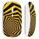 Juhtmeta hiire spiraal kollane must