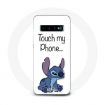 &Uuml;mbris Samsung Galaxy s10 edge Lilo jaoks ja Stitch armas valge taust