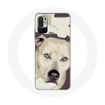 &Uuml;mbris Xiaomi Redmi Note 10T 5G valge Pitbull Dog jaoks