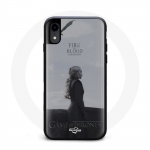 Coque pour Iphone XS Game of Thrones Saison 8 Daenerys Targaryen feu et sang Le Tr&ocirc;ne de Fer Logo Gr