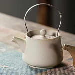 200 ml keraamiline teekann, portselanist teekann Rustikaalne Hiina traditsiooniline veekeetja valge