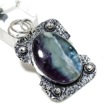 Natural Kemmererite Gemstone Handmade 925 Sterling Silver Pendant 2.09 l0t59