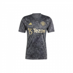 Adidas Man Utd x Stone Roses Tr&uuml;kitud Sidruniv&auml;rvi Kiirkuivav Treeningus&auml;rk Meeste Topp Must IQ1566 M