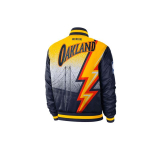Nike NBA Warriors Courtside tikitud pesapallijakk fliisvoodriga Meeste jakid Tumesinine CN1439-419 M yellow